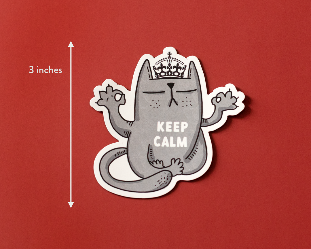 Keep Calm Cat Sticker