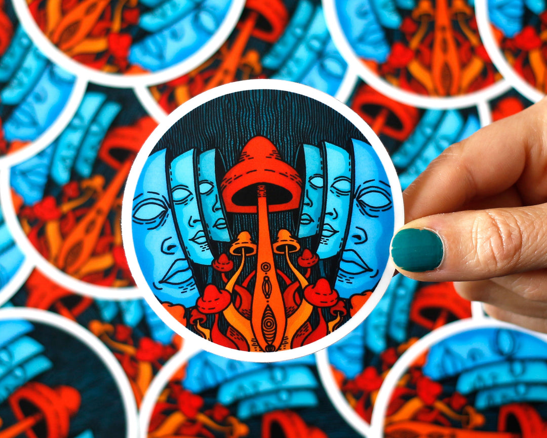 Psychedelic Mushroom Sticker