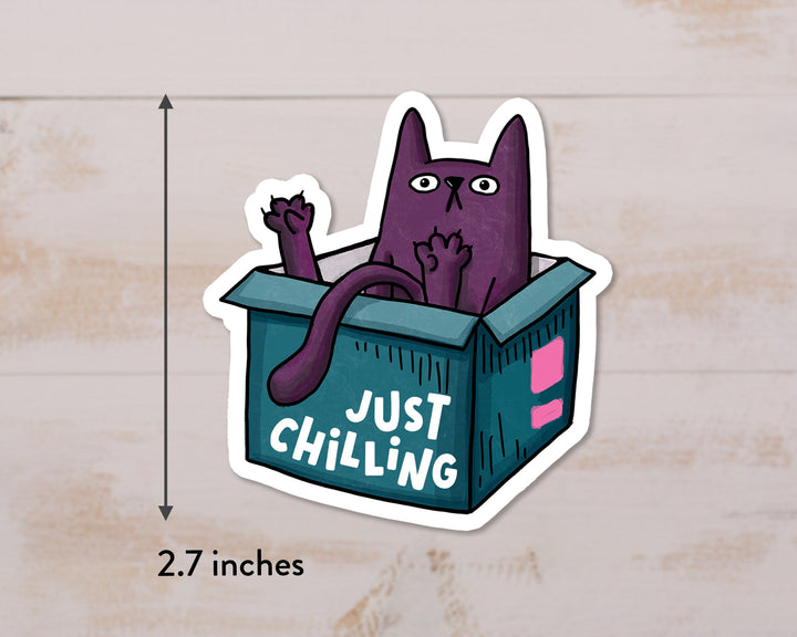 Chilling Cat Sticker