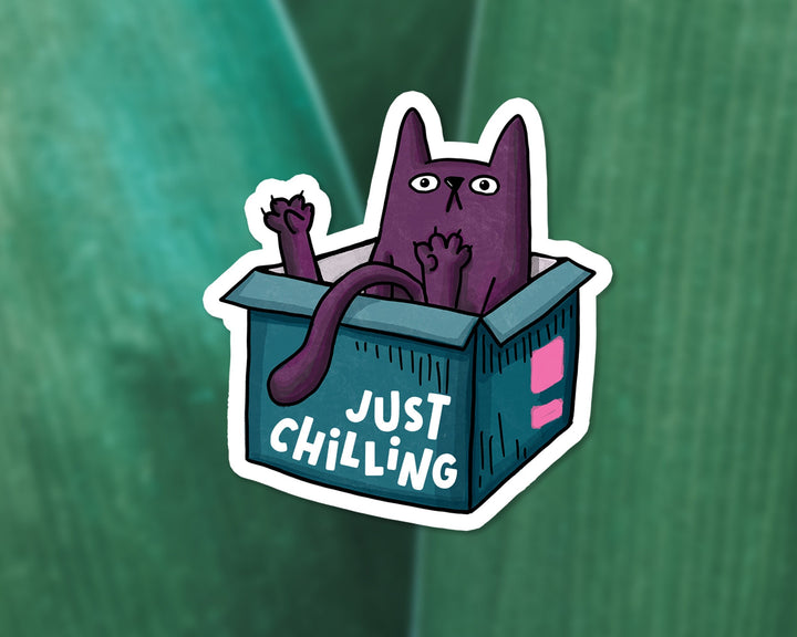 Chilling Cat Sticker