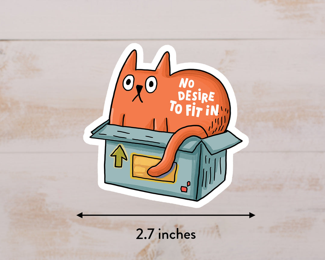 Funny Orange Cat Sticker