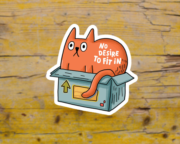 Funny Orange Cat Sticker