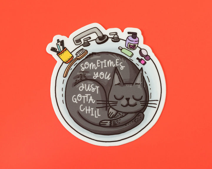 Relaxing Cat Sticker