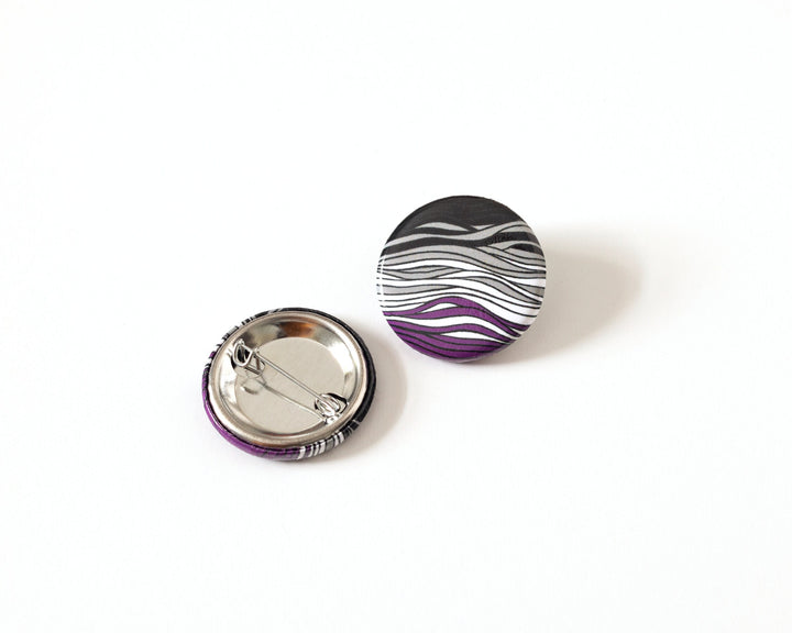 Asexual Pride Flag Button  Pin