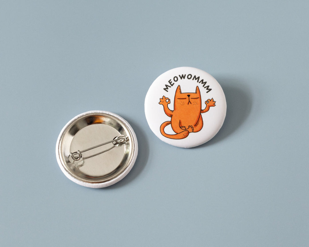 Cute Orange Cat Button Pin