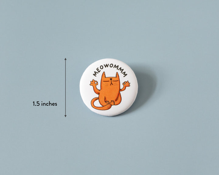 Cute Orange Cat Button Pin