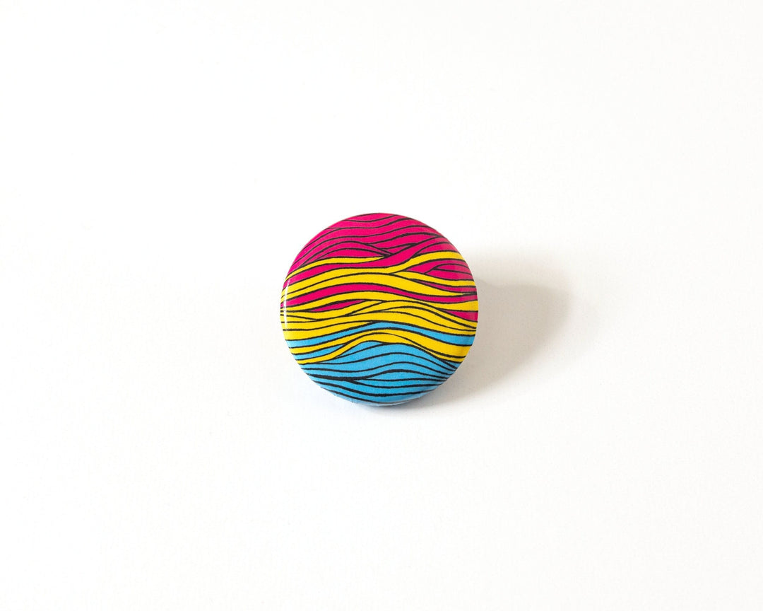 Pansexual Pride Flag Button Pin