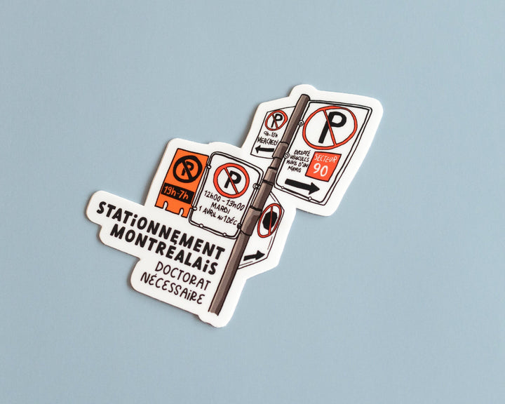 Montreal Parking Sign Sticker