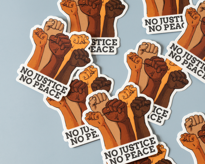 NO justice NO peace vinyl sticker