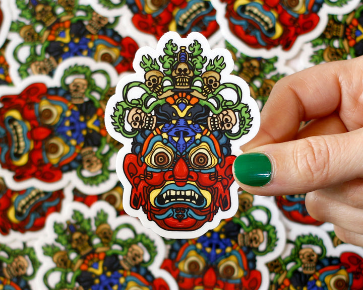 Cool Psychedelic Mask Sticker