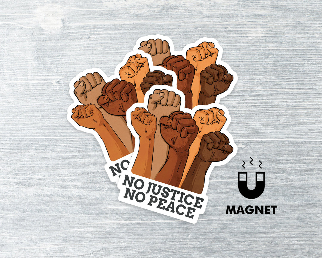 NO justice NO peace Magnet