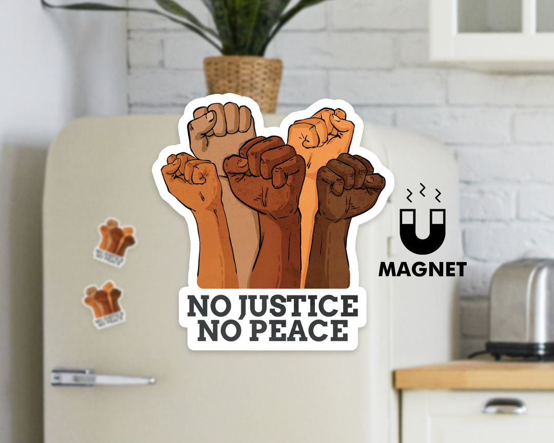 NO justice NO peace Magnet