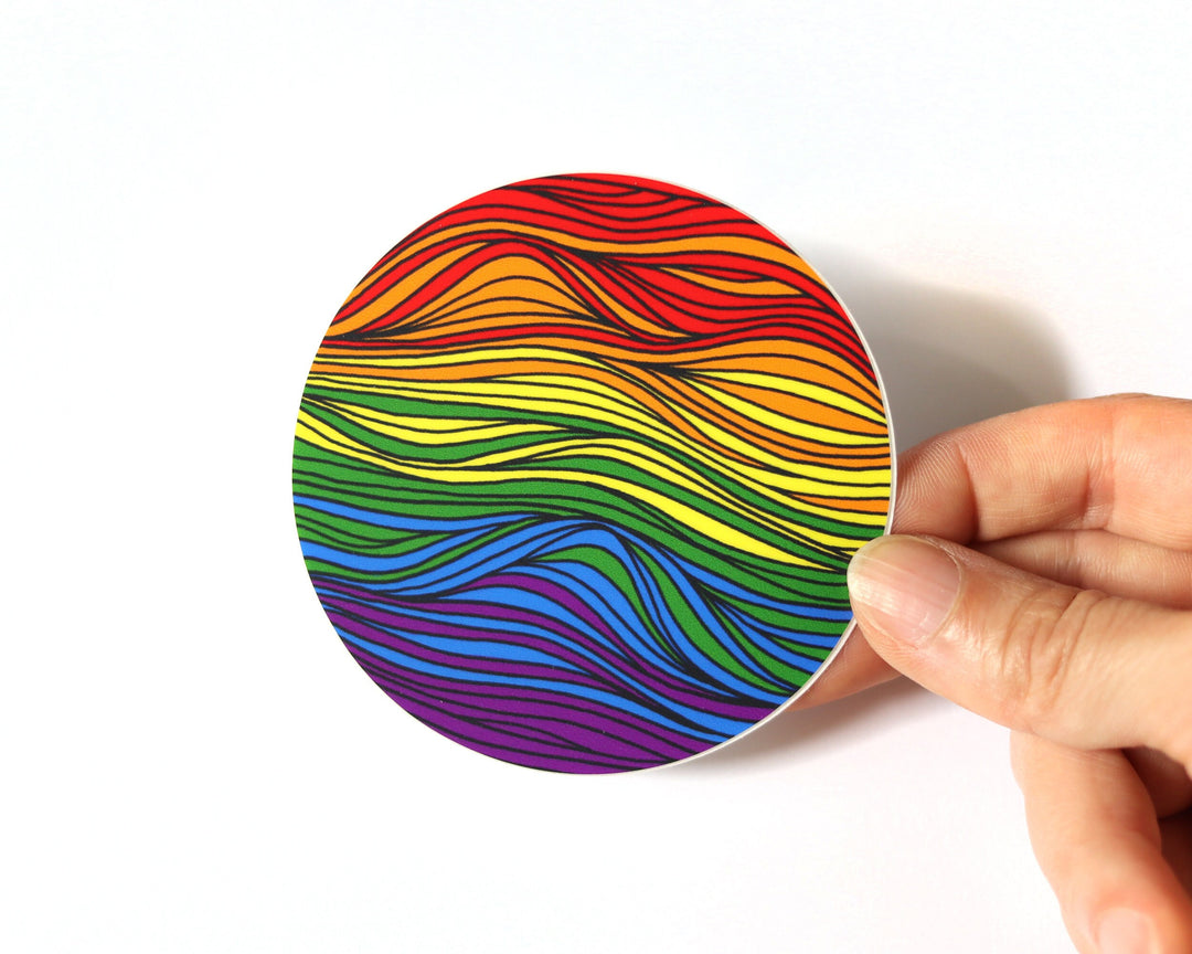 Subtle gay pride vinyl sticker