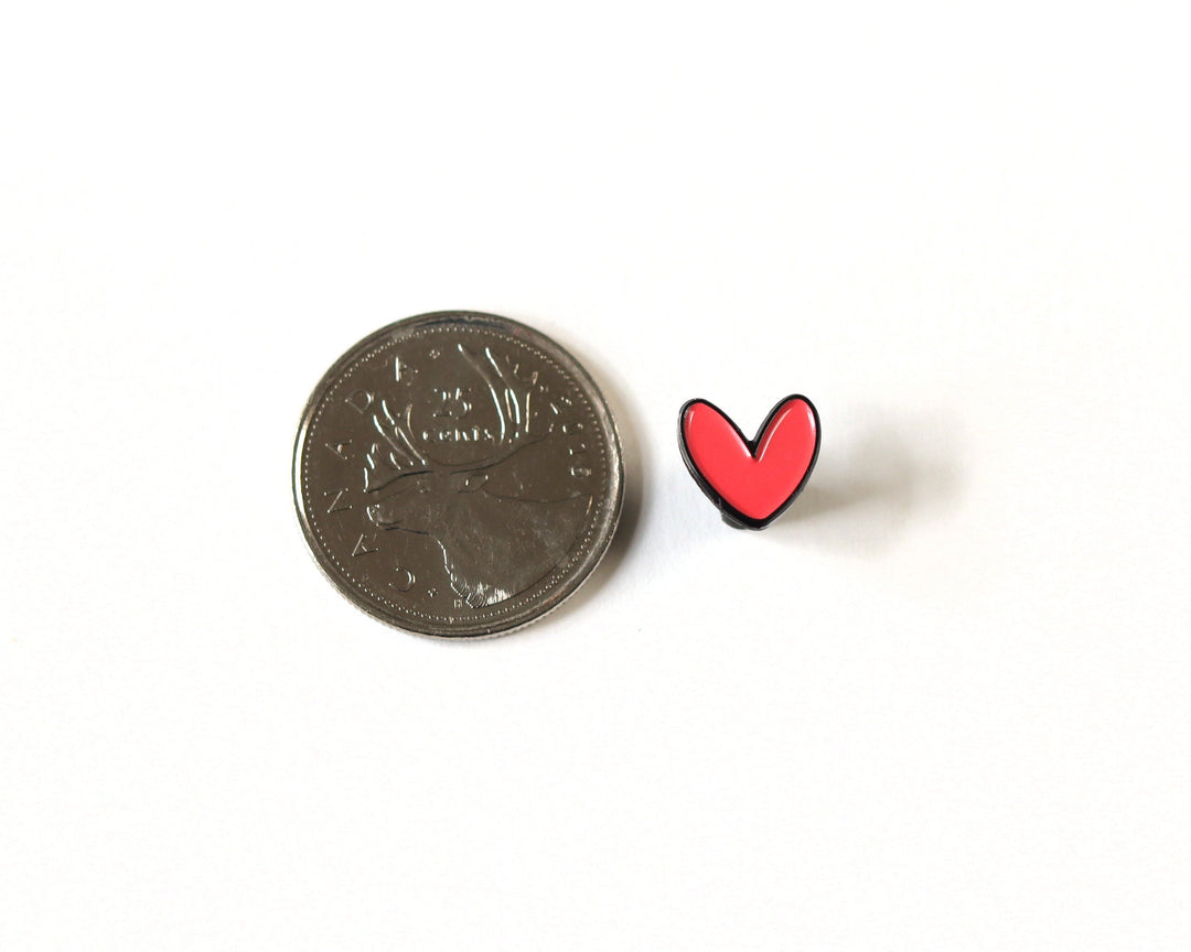 Mini Red Heart Enamel Pin