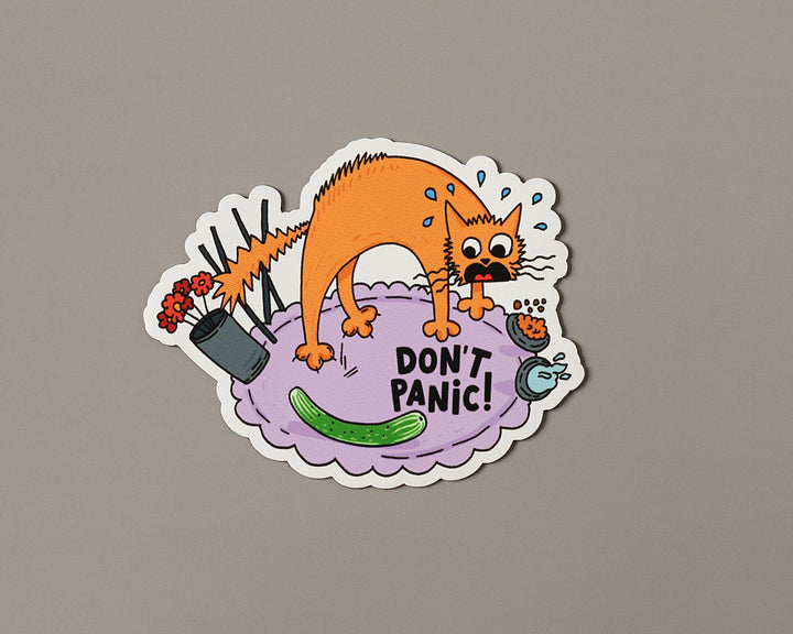 Don't Panic Cat Magnet