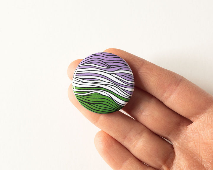 Genderqueer Pride Button Pin