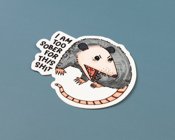 Funny possum vinyl sticker
