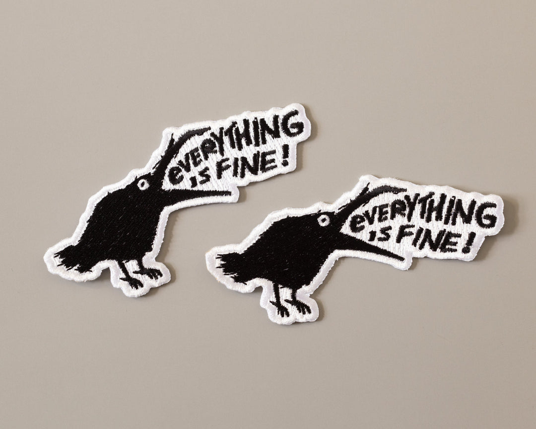 Funny Crow Patch - Everything is Fine