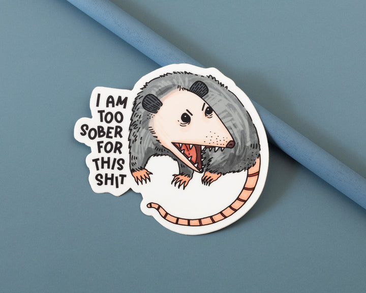 Funny possum vinyl sticker