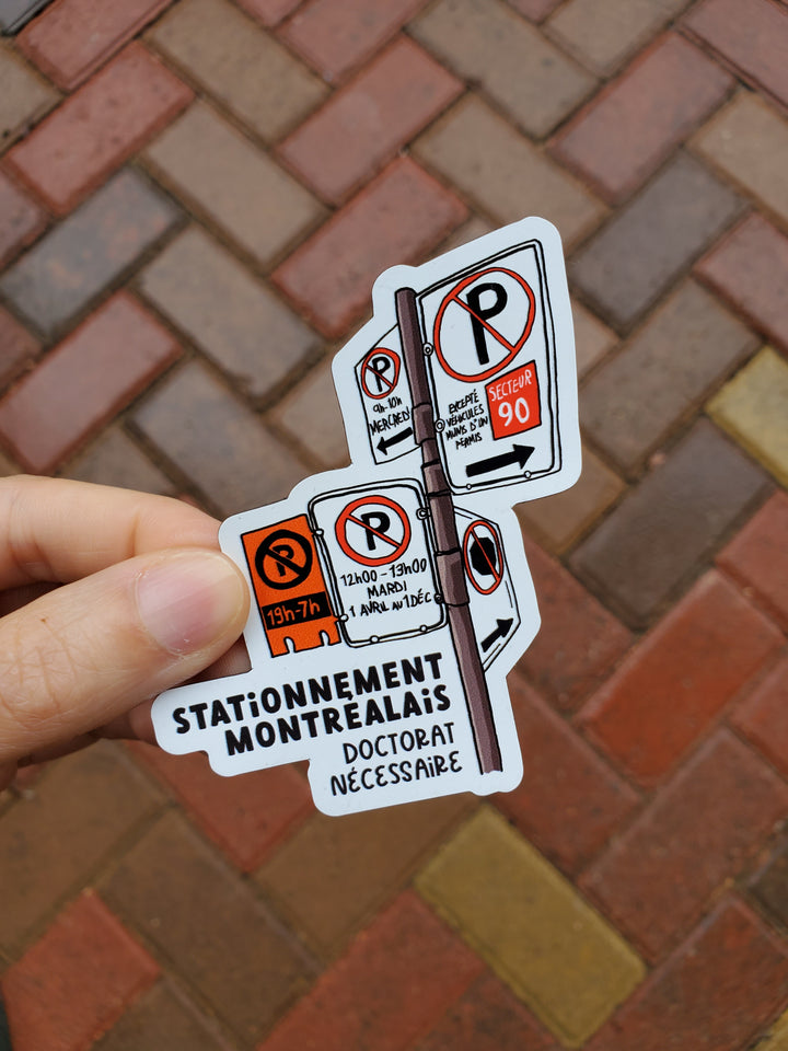 Montreal Parking Signs Magnet