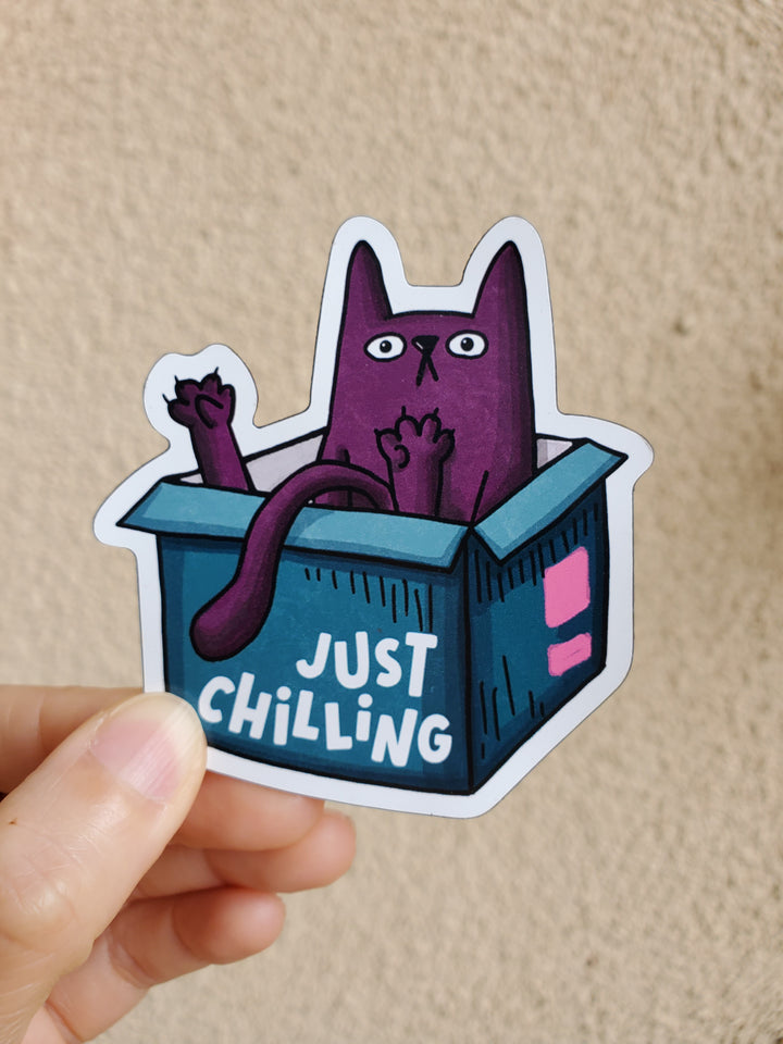 Just Chilling Cat Magnet