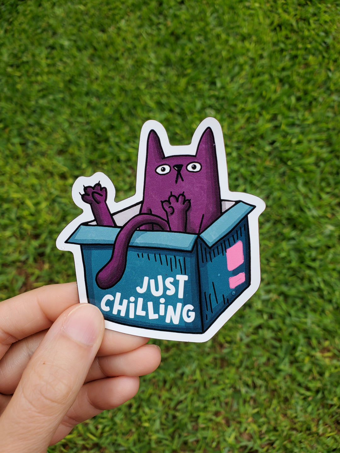 Just Chilling Cat Vinyl Sticker