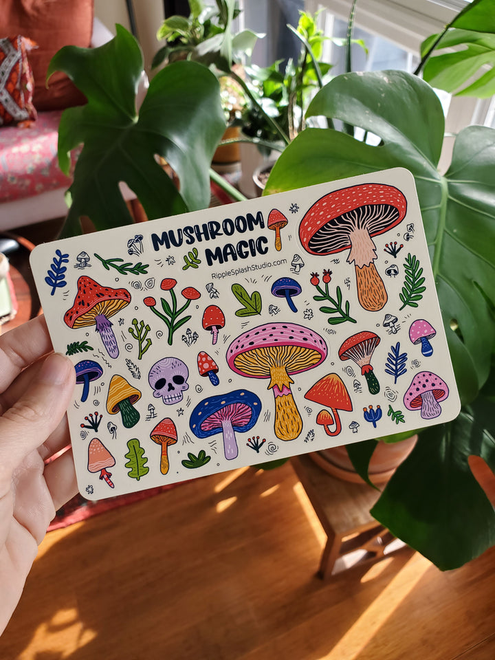 Mushrooms Sticker Sheet