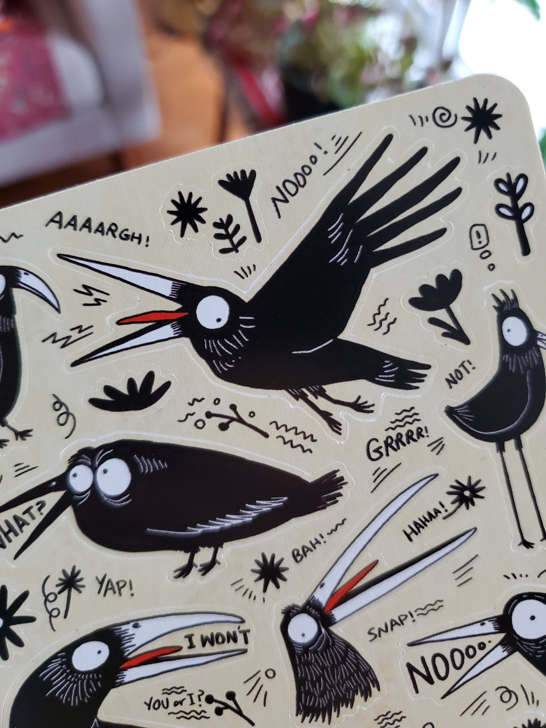 Funny Crow Sticker Sheet