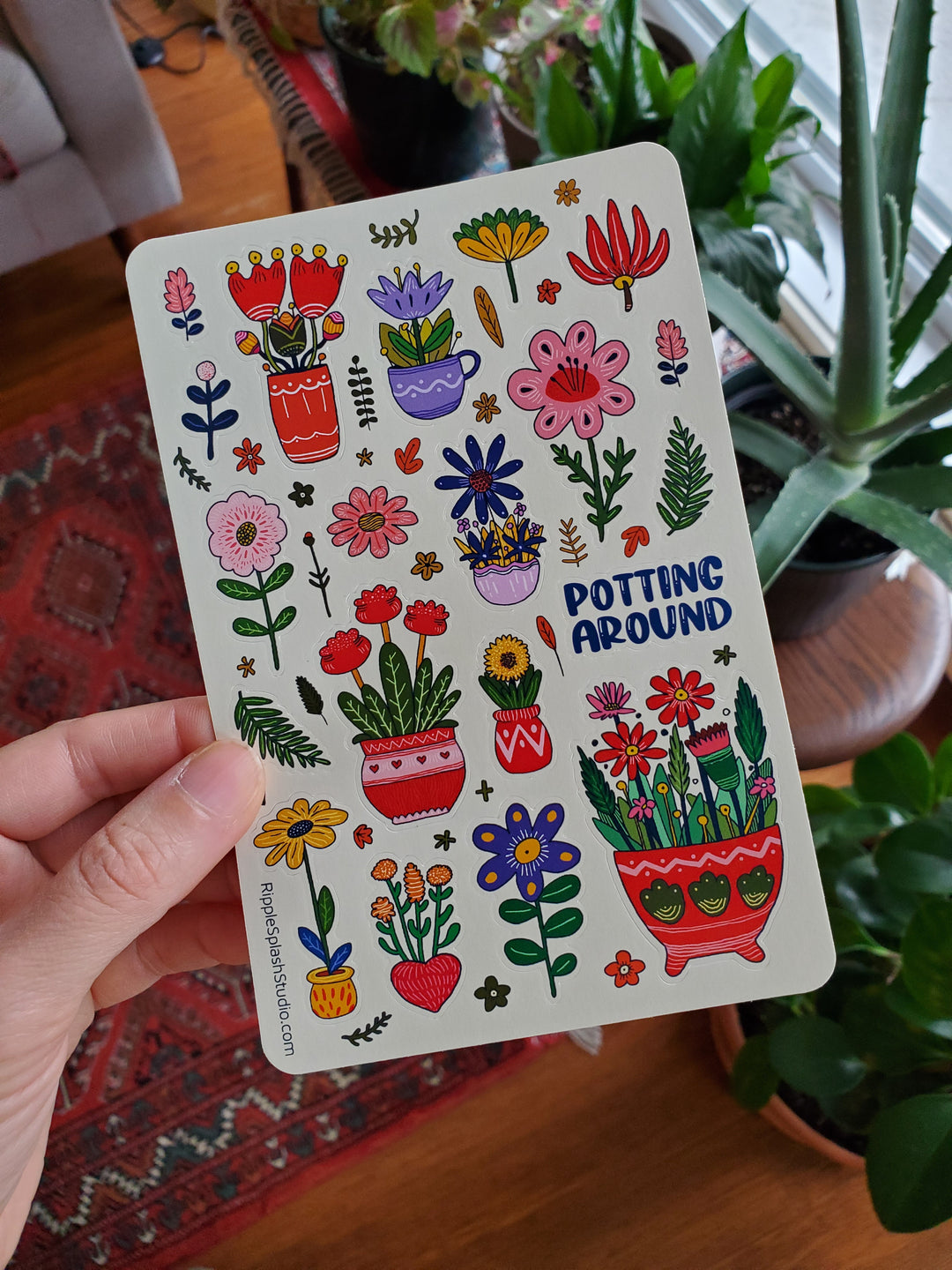 Whimsical Plants Sticker Sheet