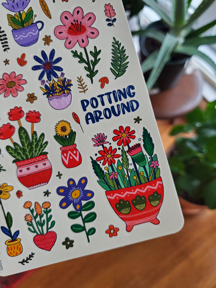 Whimsical Plants Sticker Sheet