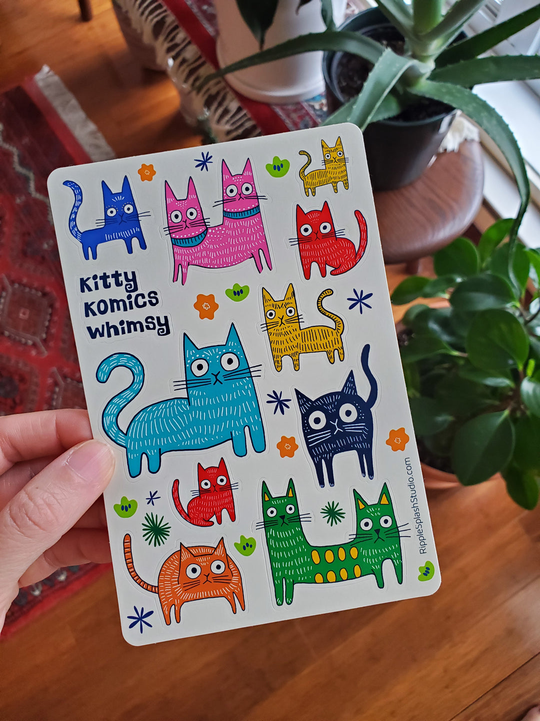 Cute Cats Sticker Sheet