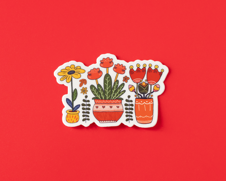 Potted Plants Vinyl Sticker