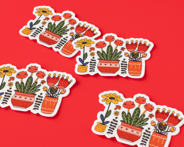 Potted Plants Vinyl Sticker