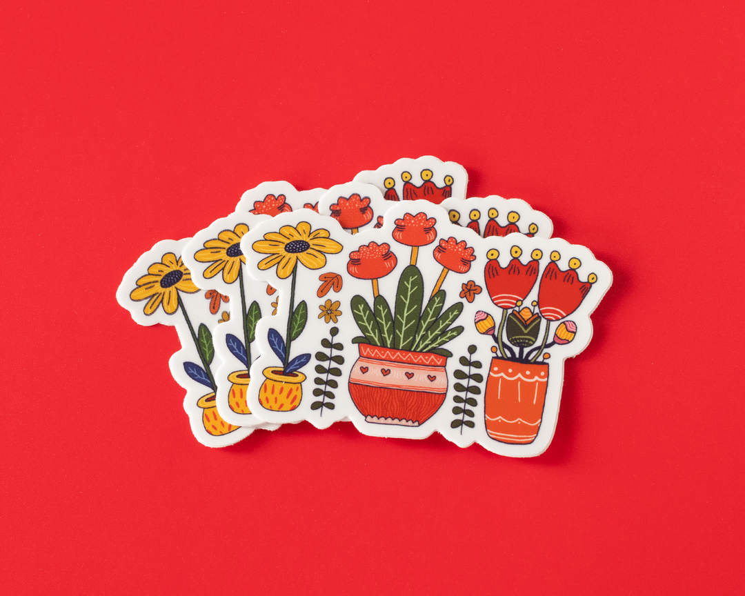 Potted Plants Vinyl Sticker