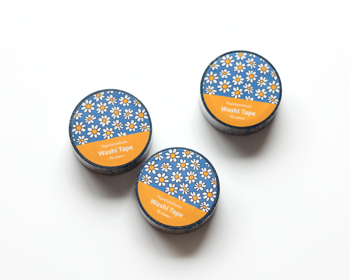 Blue Daisy Washi Tape
