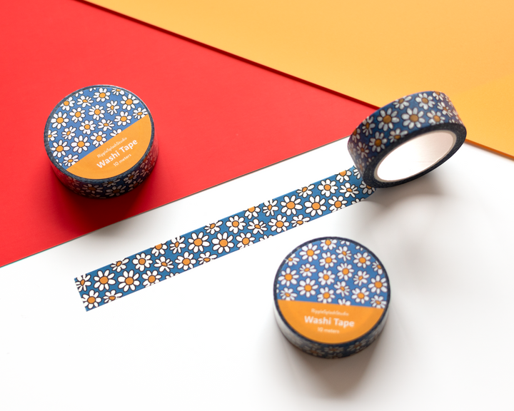 Blue Daisy Washi Tape