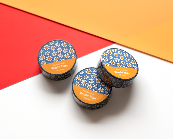 Blue Daisy Washi Tape