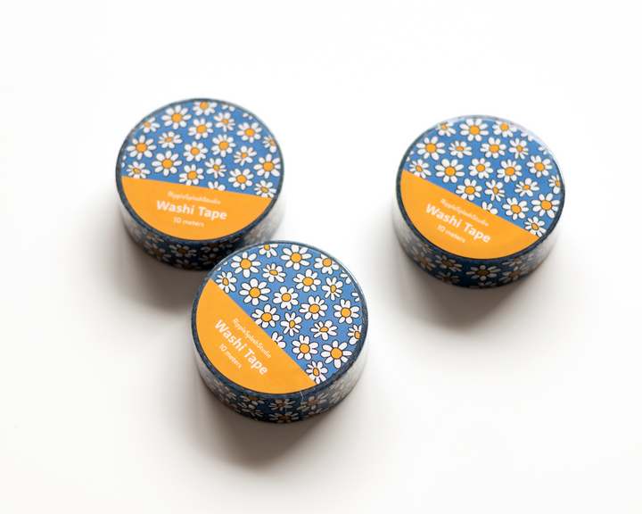 Blue Daisy Washi Tape