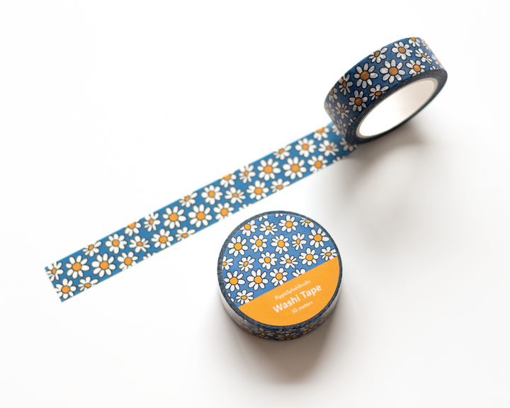 Blue Daisy Washi Tape