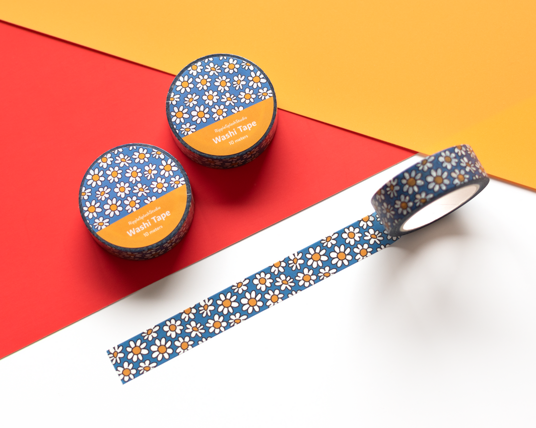 Blue Daisy Washi Tape
