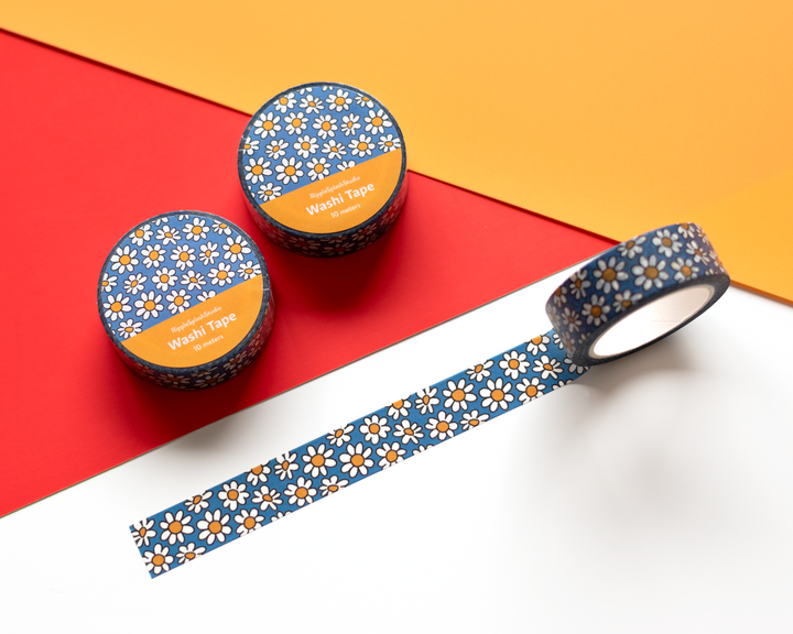 Blue Daisy Washi Tape