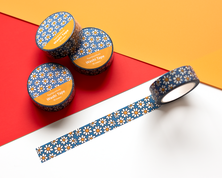 Blue Daisy Washi Tape