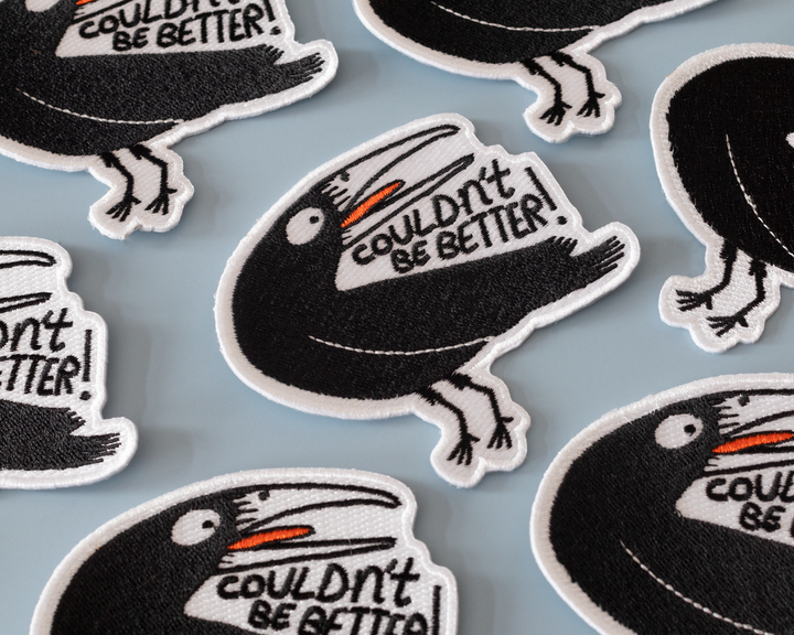 Funny Crow Iron-On Patch