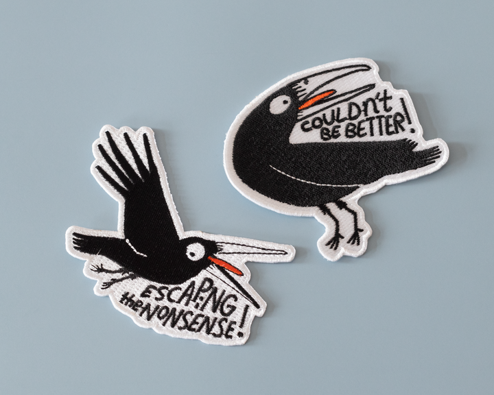 Funny Crow Iron-On Patch