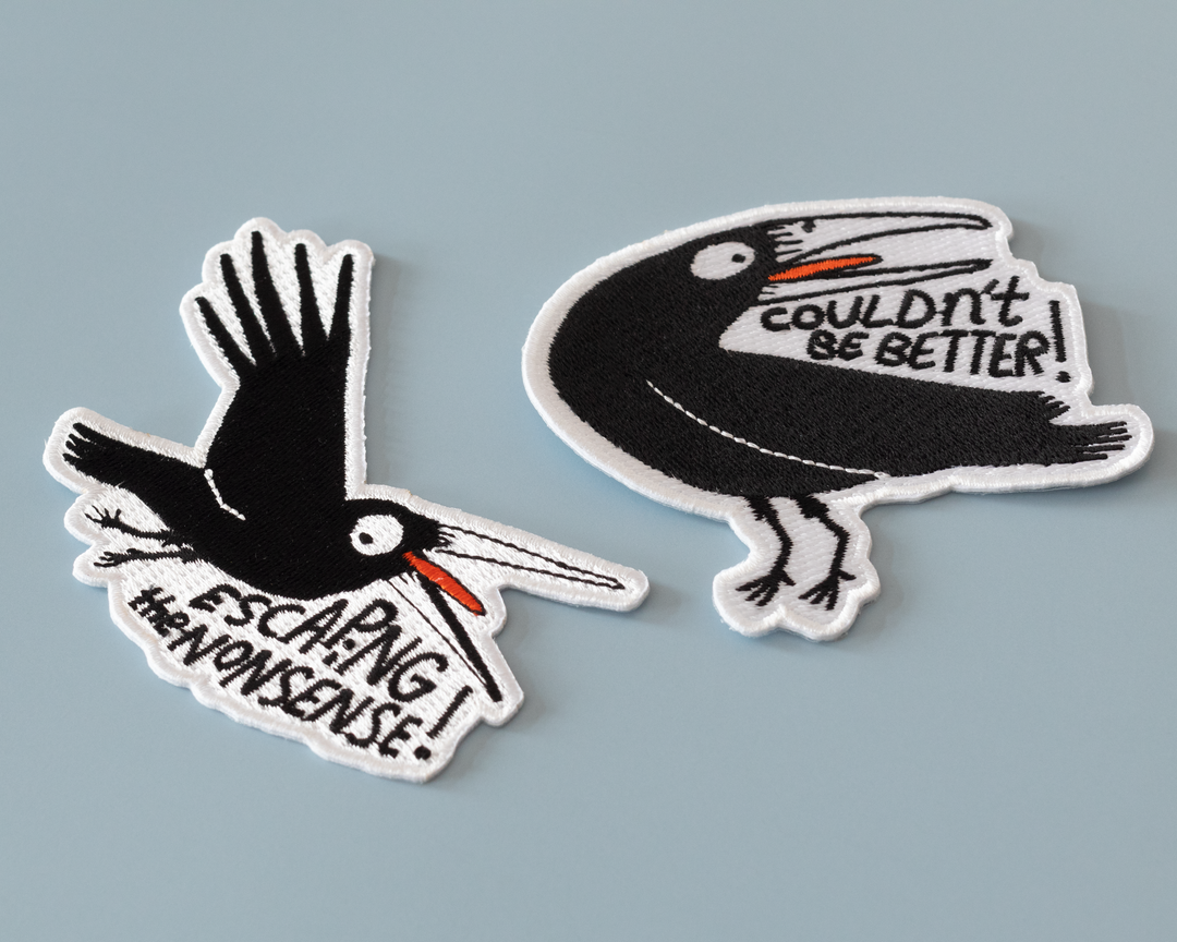 Funny Crow Iron-On Patch