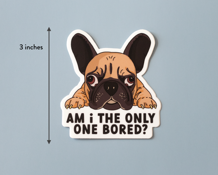 Bored French Bulldog Sticker