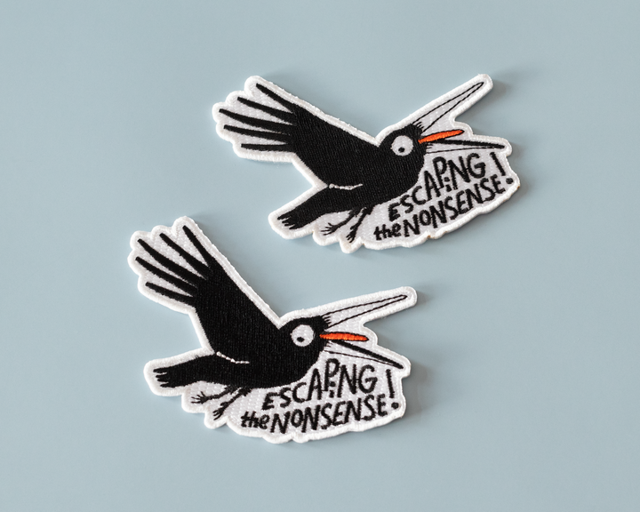 Sarcastic Crow Iron-On Patch