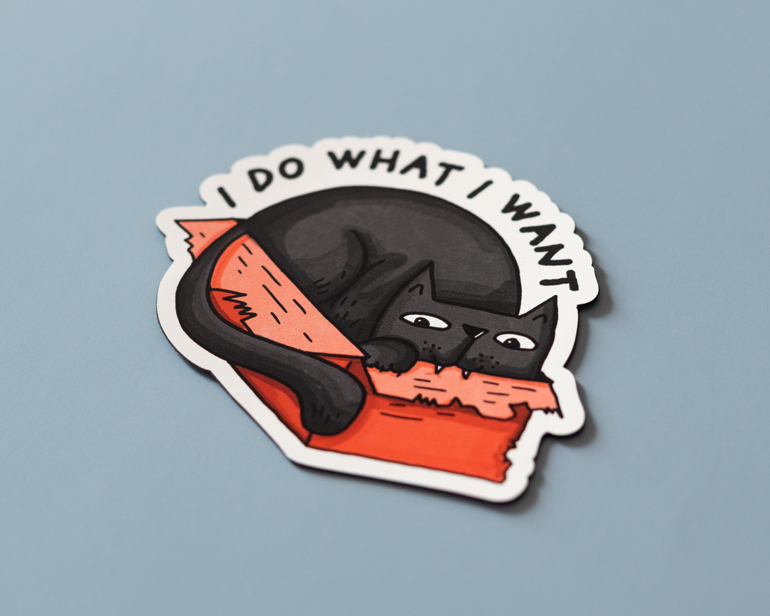 I Do What I Want Cat Magnet