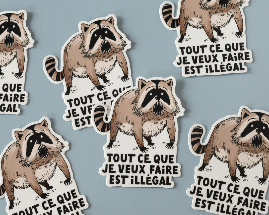 Tout Ce Que Je Veux Faire Est Illégal Vinyl Sticker