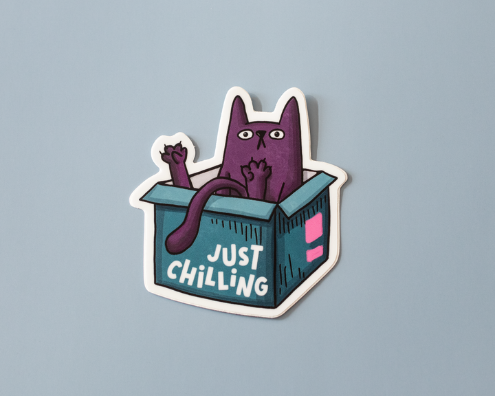 Just Chilling Cat Vinyl Sticker